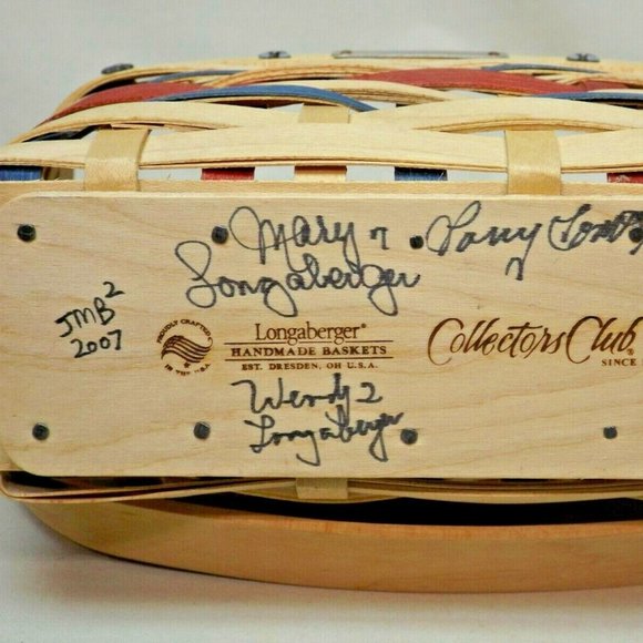 Longaberger 2007 Collectors Club Homestead Gathering Basket Combo Family Signed - Picture 12 of 13